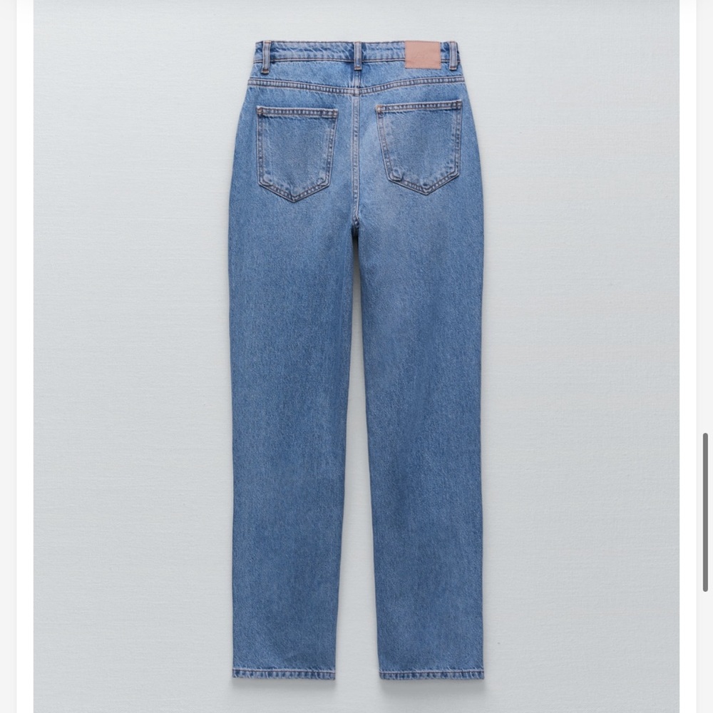 Zara NWT super high rise straight leg jeans - Picture 2 of 11